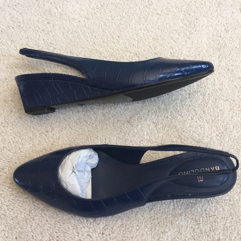 NWOB Bandolino Caiman Wedge Slingback
